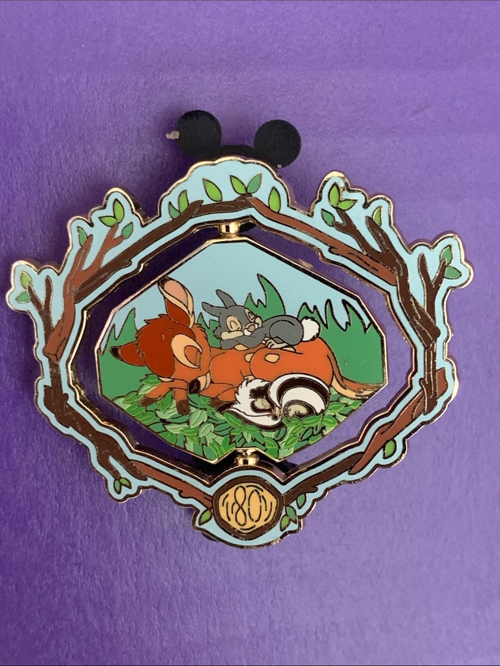 Disney Parks 2022 Bambi 80th Anniversary Thumper & Flower Spinner 4800 LE Pin